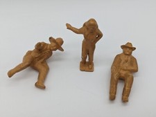 Marx Era Cowboys Cowgirl 1950 s Lot Of 3 Figures Ranchers Western Town