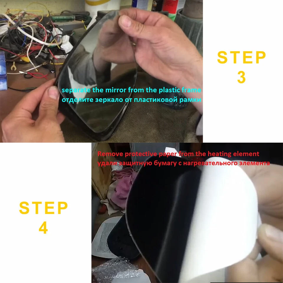 2X Espejo Lateral Coche Calentador Vidrio Desempañador Calentador Almohadilla Estera Calefacción Rápida Cálida 12V Foto 2 de 4