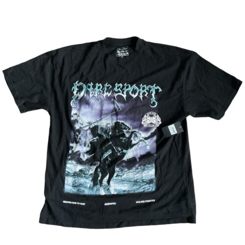 Darc Sport Wolves Club T Shirt Premium Vintage Oversized Black Double Side Sz XL