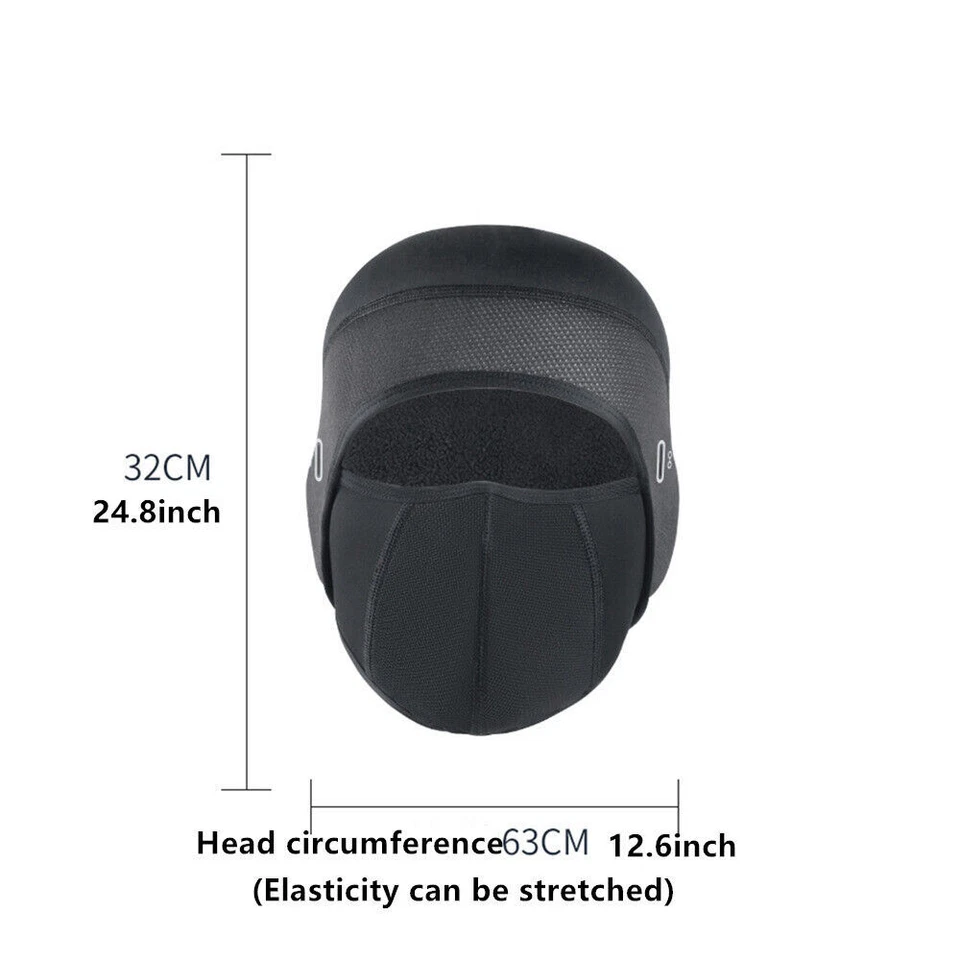 Máscara facial completa para motocicleta a prueba de viento polar cuello cálido para cubierta de cabeza de invierno Foto 4 de 4