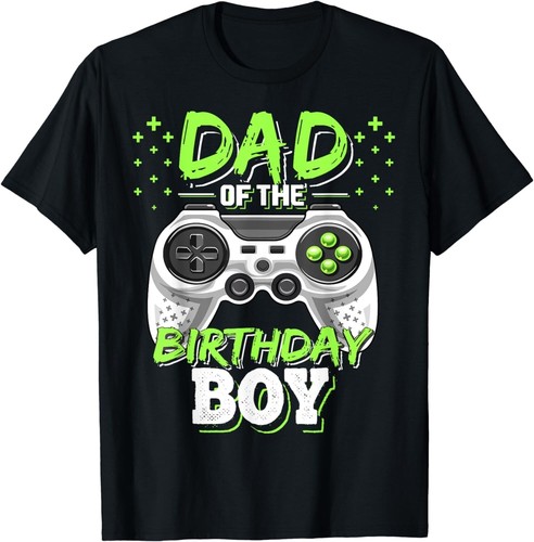 Dad of the Birthday Boy Matching Video Gamer Birthday Party Gift Unisex T-Shirt - Picture 4 of 5