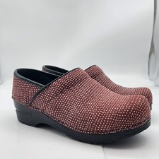 Sanita Professional Clogs Red white dots sz 37 6-6.5