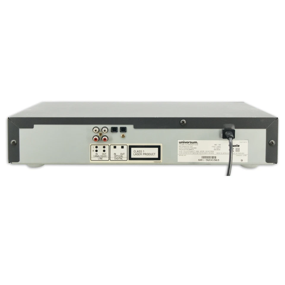 Universum MD190 MiniDisc Deck Recorder CD Player Compact Disc Kombo Schwarz [G] - Bild 4 von 4