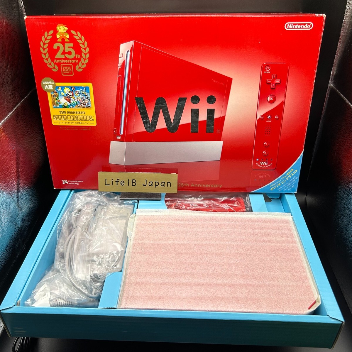 Nintendo Wii Red Super Mario Bros 25th Anniversary Console