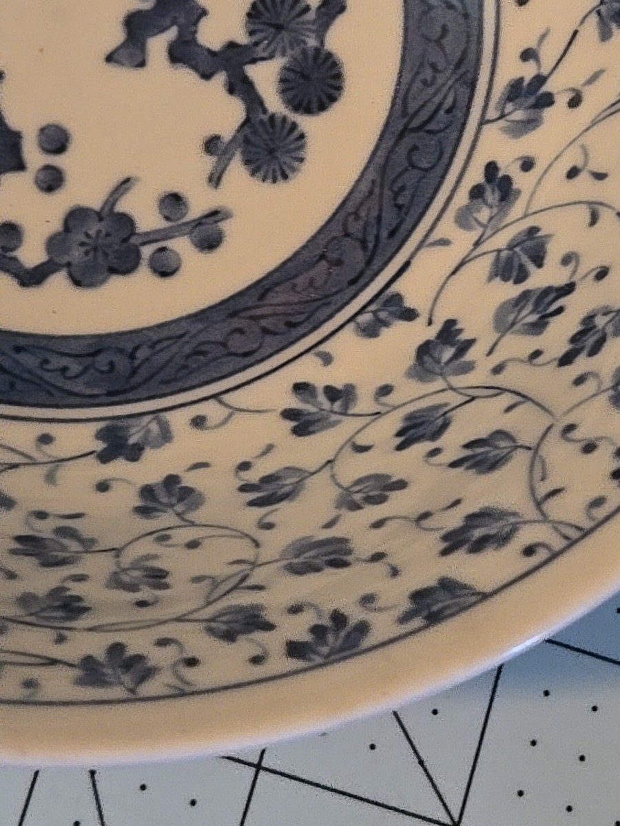 大東アリン プレート Rare Japanese Blue And White Bowl 7.5