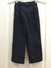 IZOD Boys School Pants Size 5 Regular Blue Elastic Back Snap Zip Pleated 120