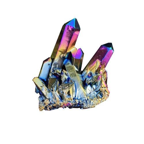 Natural Rainbow Aura Quartz Crystal Cluster Specimen Stone DIY Home Decor ,, - Picture 8 of 12