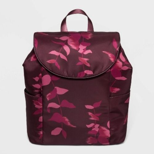 Floral Print Magnetic Closure Flap 