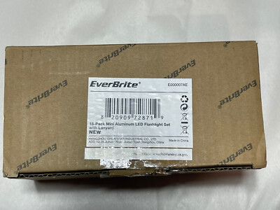 EverBrite 18-pack Mini LED Flashlight with Lanyard - Portable Multi Colors LOT