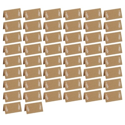 Set of 50 Durable and Stylish Leaf Design Seating Cards for Parties and