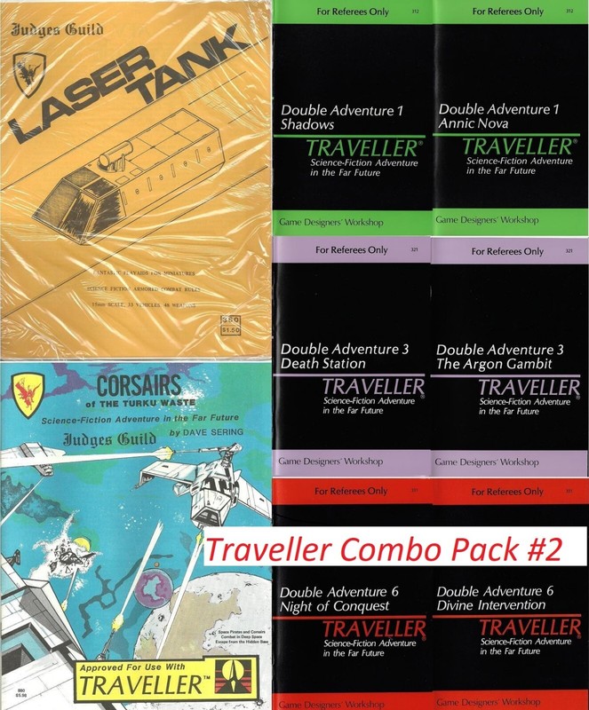 TRAVELLER  Combo Pack #2: Double Adventure 1, 3 & 6, Laser Tank, Corsairs
