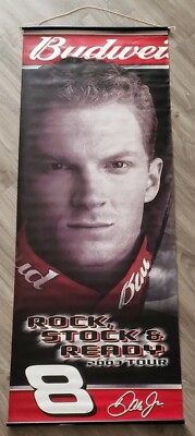 2003 Budweiser Dale Earnhardt Jr NASCAR 2-Sided Advertising Banner