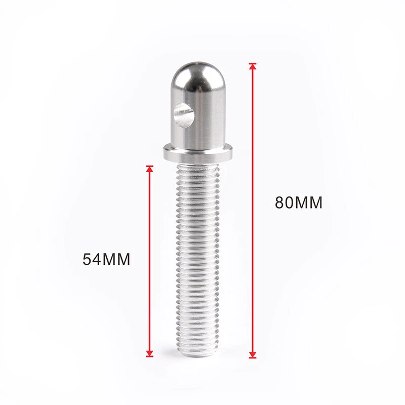 Kit de apariencia de pasador de capó de coche de 2 piezas modificado CNC Billet aluminio con anillos negro Foto 4 de 4
