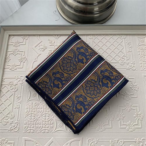 Square Floral Men Silk Polyester Pocket Square Hanky Wedding Party Handkerchief - Picture 7 of 17
