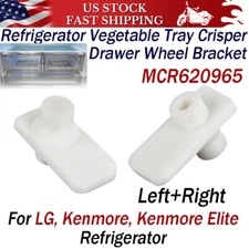 For LG Kenmore Elite MCR620965 Refrigerator Tray Crisper Drawer Wheel Mount 2PCS