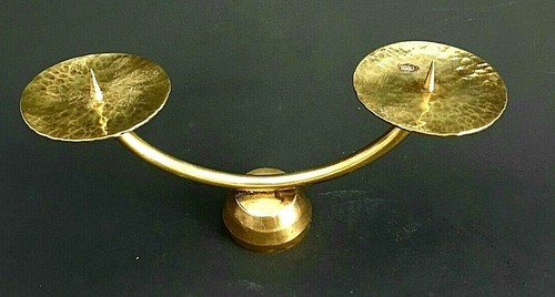 CANDLE HOLDER BRASS VINTAGE MID 30s BAUHAUS STIL GERMANY CANDLESTICK - Picture 2 of 6