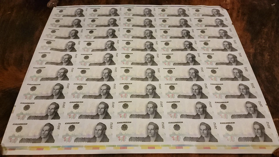 2012 Ultra-Rare Uncut Sheet of 45 Currency House Notes – Uncirculated - Image 2 of 4