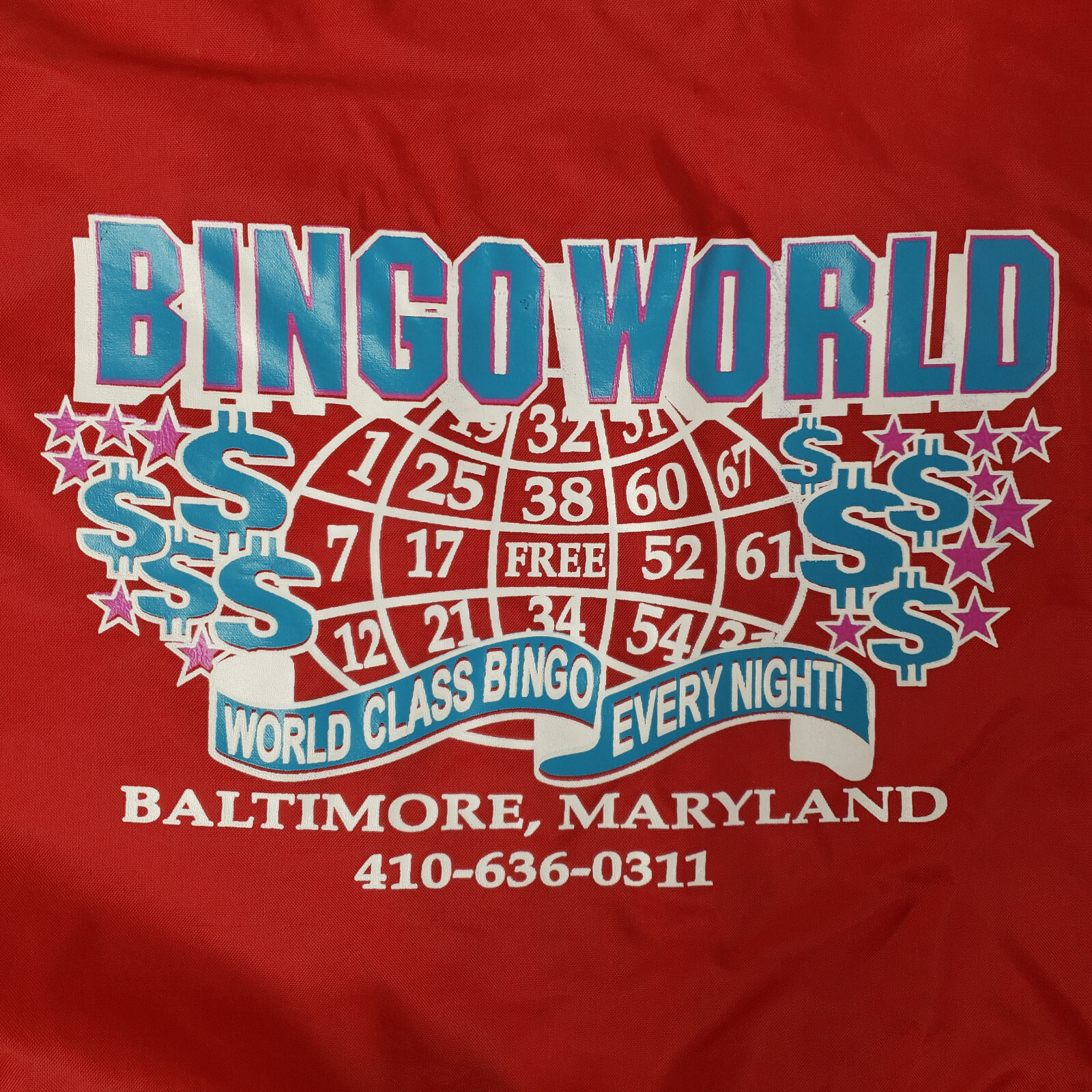 Vintage Baltimore Bingo World Bomber Coaches Windbrea… Gem