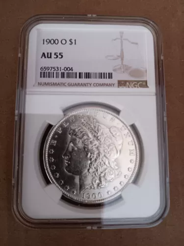 1900 New Orleans Morgan Silver Dollar NGC Graded AU55