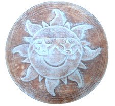 Sun stepping stone mold plaster or concrete mould. 11" x 1.20" thick