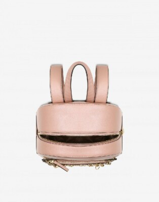 Moschino Pink Quilted Mini Backpack with Gold Chain Detail NWT Womens Love Moschino Gold Chain Light Pink Mini Zip  main image 4