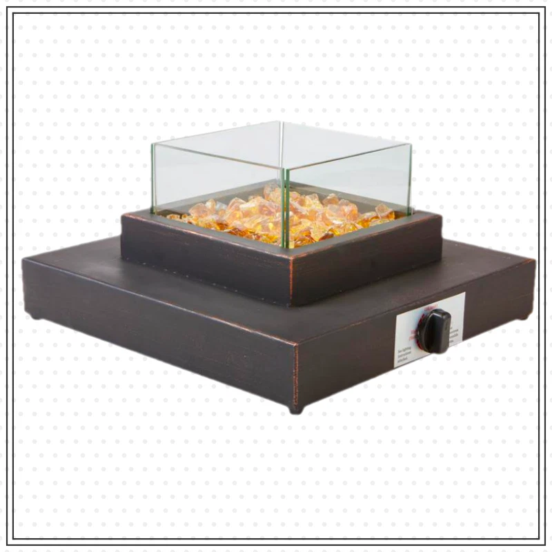 Hampton Bay 8.000 BTU Mesa Portátil Gas Propano Fogata Bronce Antiguo NUEVO Foto 2 de 4