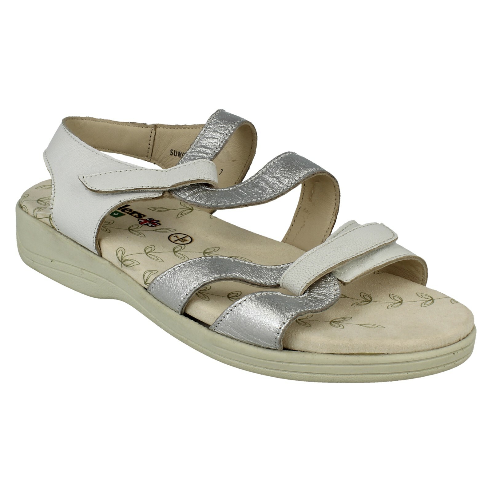 Ladies Padders Leather Hook and Loop Fastening Wide Fit Casual Sandals UK 7  EE | eBay