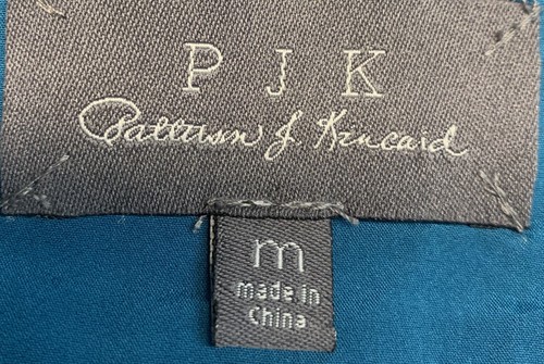 Minigonna Pjk Patterson J Kincaid in pelle scamosciata taglia M colore blocco verde grigio - Foto 4 di 6