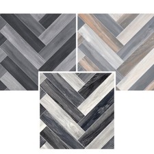 **SAMPLE** HERRINGBONE Cushion Floor VINYL FLOORING Brown Grey Kitchen Lino
