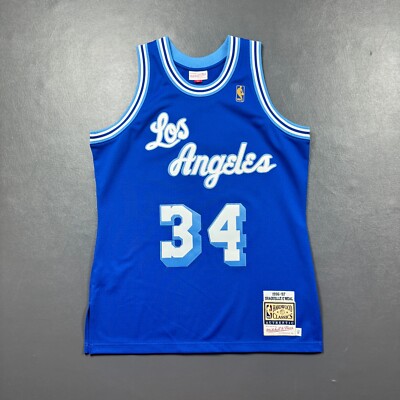 100% Authentic Shaquille O'Neal Mitchell Ness 96 97 Lakers Jersey Size 44 L  kobe