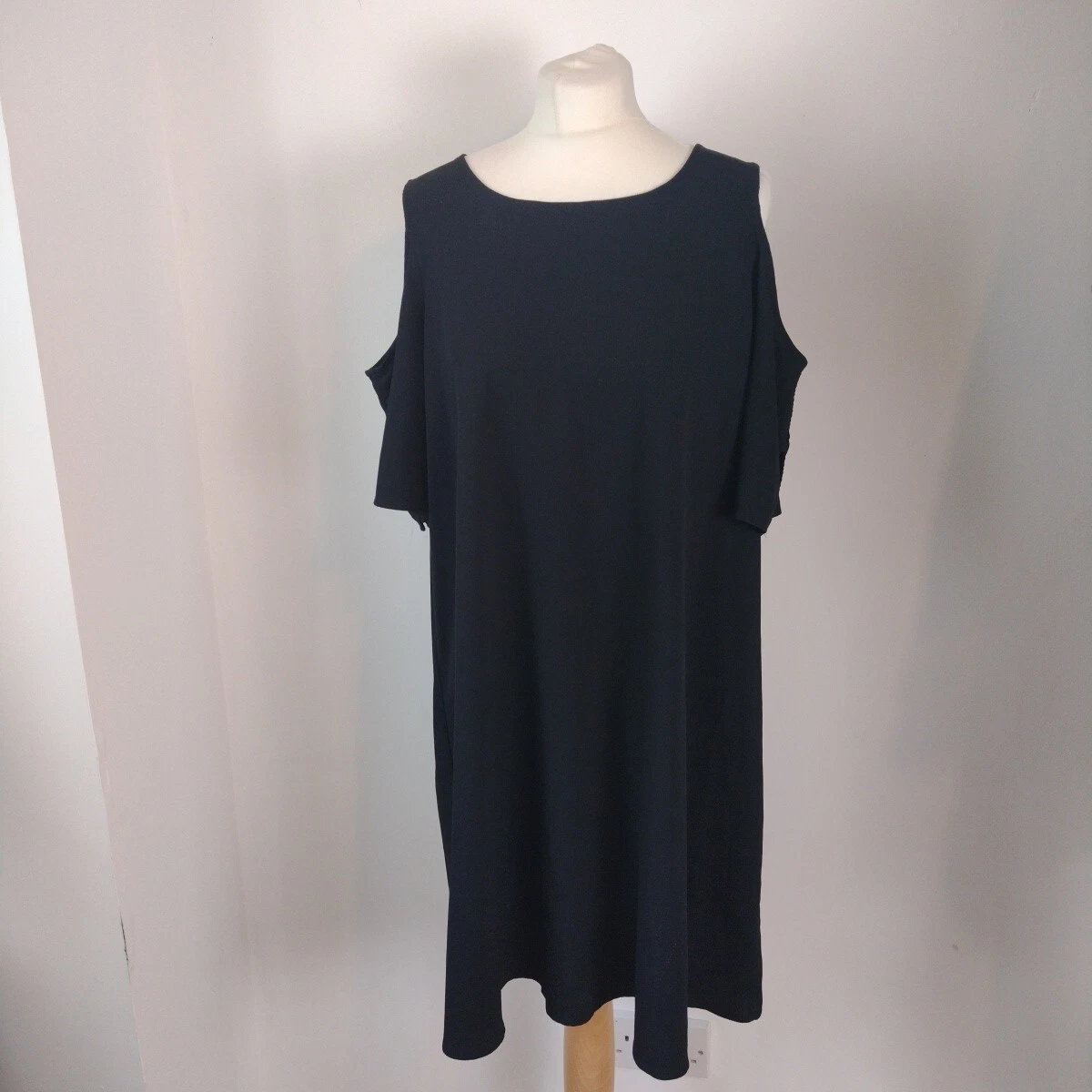 Black cold hot sale shoulder dress uk