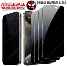 Privacy Screen Protector Tempered Glass Lot For iPhone 15 14 13 12 11 Pro XR 8 7