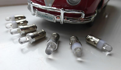 VW Splitscreen Bay LED T1 Camper Armaturenbrett Messgerät & Warnleuchten Set GLB281 BA7s