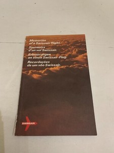 1976 Swissair Airlines Memories Of a Swissair Flight Switzerland Travel Booklet