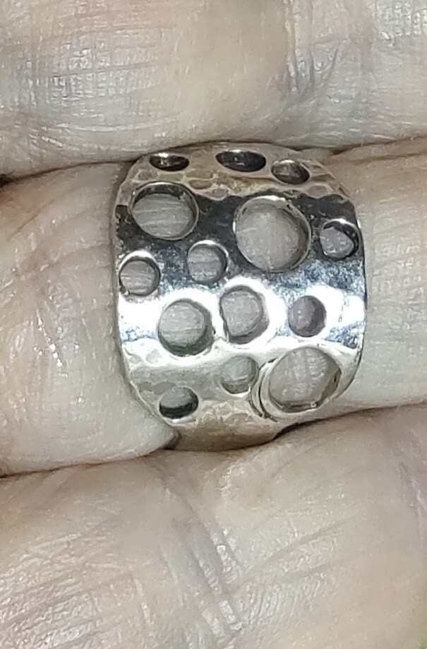 925 Solid Sterling Silver Handmade Hammer Work Wo… - image 5