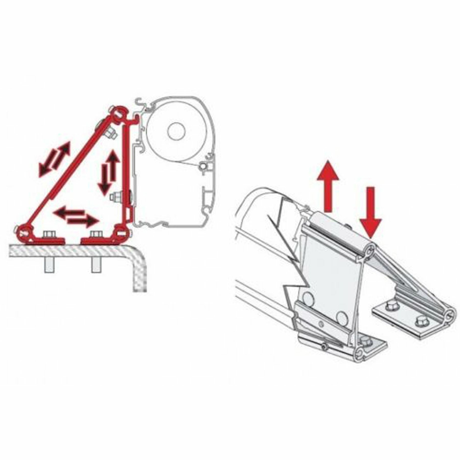 Fiamma F45 Multi 80 Awning Roof Fixing Bracket Motorhome 98655-011