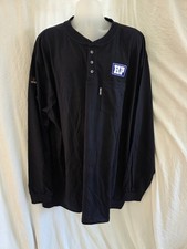 Flame Resistant Crude FR Long Sleeve Work Shirt Black Men  s 5 XL NEW 