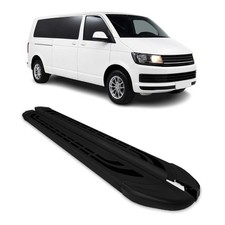 Trittbretter Seitenschweller für VW Transporter T6 2015-24 L2 Aluminium Schwarz