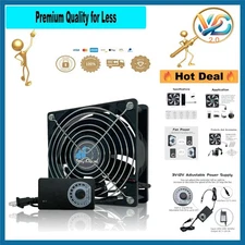 FanTech 120mm Variable Speed Computer Fan with AC Plug – Quiet Cooling