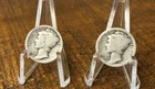 Lot of (2) two 1916-S Mercury Silver Dimes 10c Circulated