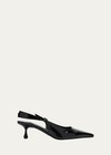 NEW JIMMY CHOO Amel Black Pointed Patent Slingback Pumps 6 36  ITALY — photo 7