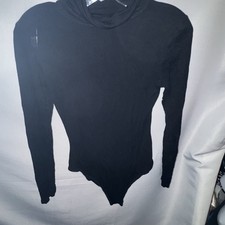 PRETTYLITTLETHING Womens black Turtleneck Bodysuit One Piece Sz 6
