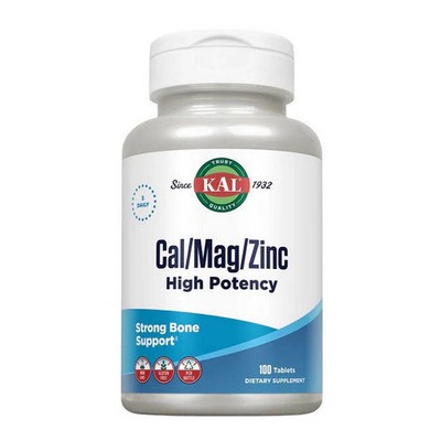 Cal/Mag/Zinc High Potency 100 Tabs  by Kal