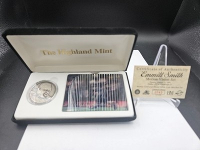 EMMITT SMITH Highland Mint 1997 Motion Card & Nickel Silver Coin Set #72 #/2500