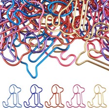 TIESOME 50 St&uuml;ck bunte Tier-Lesezeichen-Clips, Hund Katze Metallklammern,