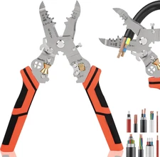 Wire Stripper Cutter Crimping Tool - 9 in 1 Wire Stripper Tool with Cutter Crimp