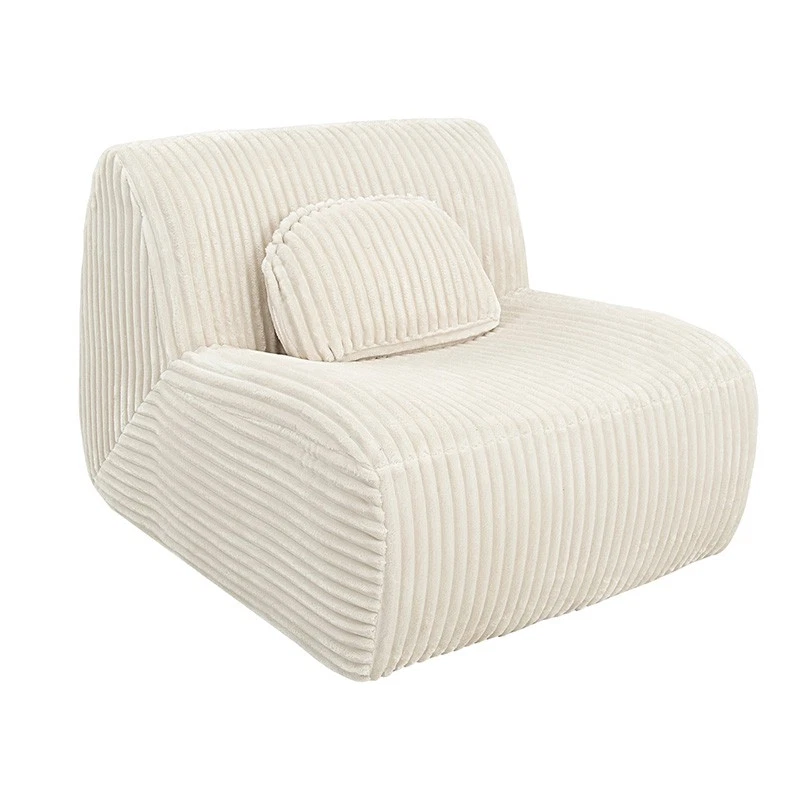 Lounge Sofa Soft Plush Sponge Lounge Chair for Home Living Room Beige New