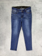 Curve Appeal Jeans Womens 8/29 Blue Dark Wash Mid Rise Skinny Stretch
