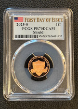 2025 S Lincoln 1C Proof Shield Cent PCGS PR70DCAM FDOI rare grade