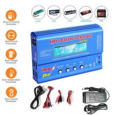 80W Fast Digital Balance Charger for iMAX B6 AC LCD RC LiPo LiFe NiCD Battery